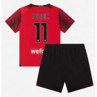 Camiseta AC Milan Christian Pulisic #11 Primera Equipación Replica 2023-24 para niños mangas cortas (+ Pantalones cortos)